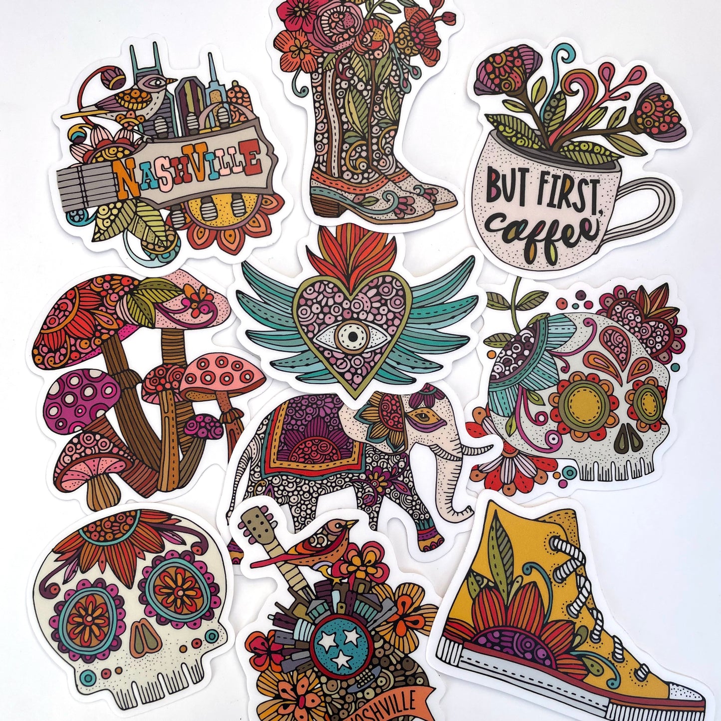 Boot with Flowers Sticker