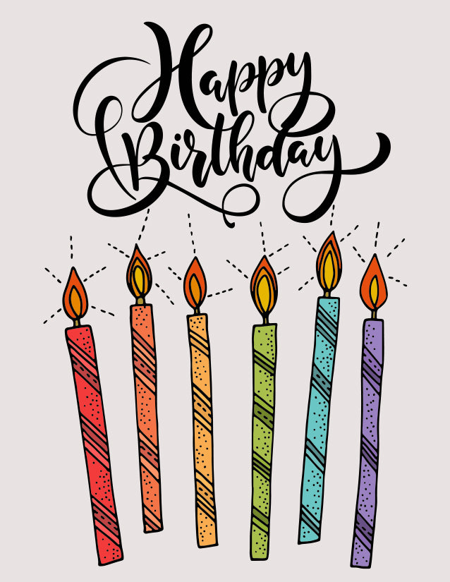 Birthday Candles - greeting card