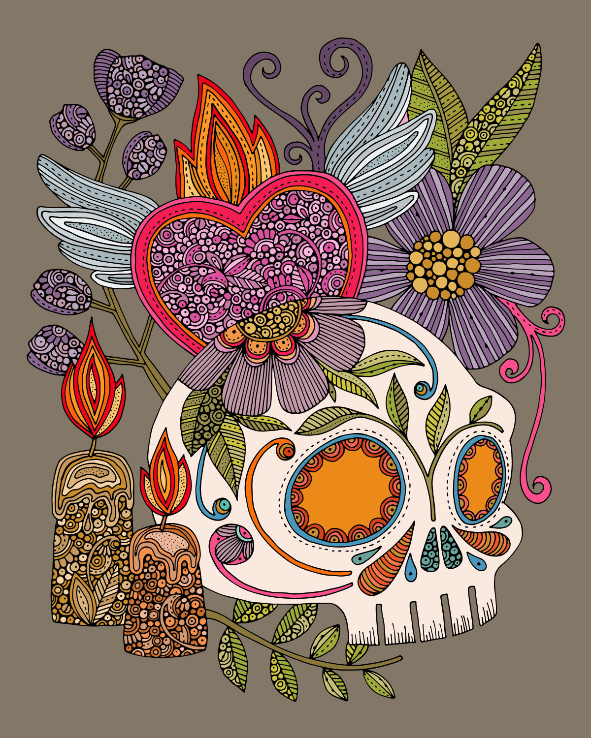 Dia de los Muertos (grey background)