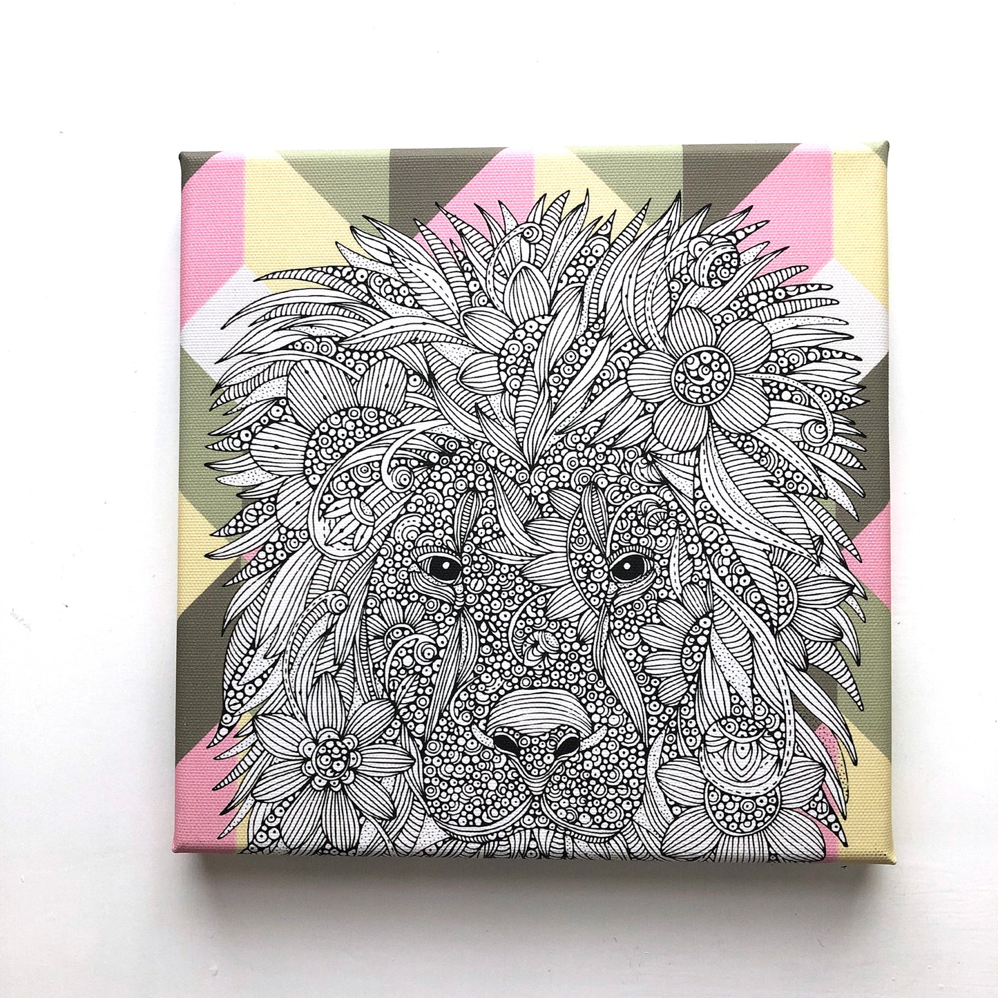 The Lion, canvas print 8x8