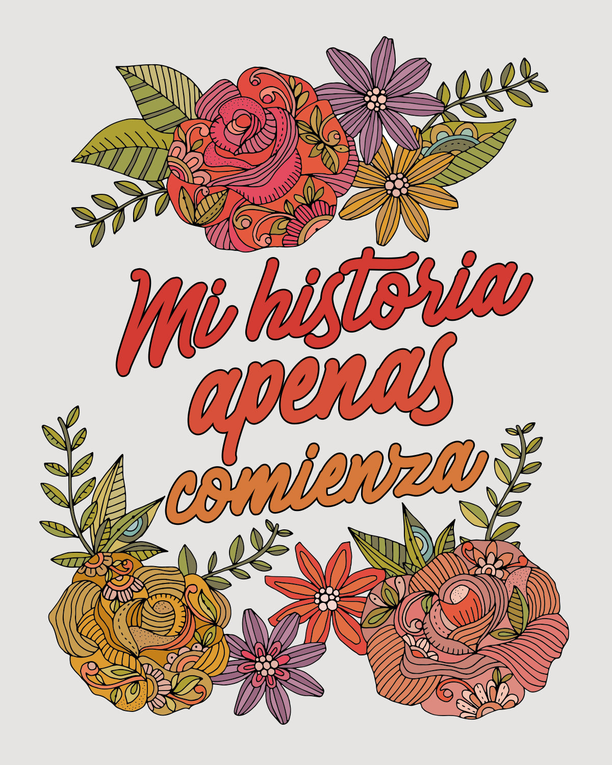 Mi historia apenas comienza | Spanish Quote Art Print