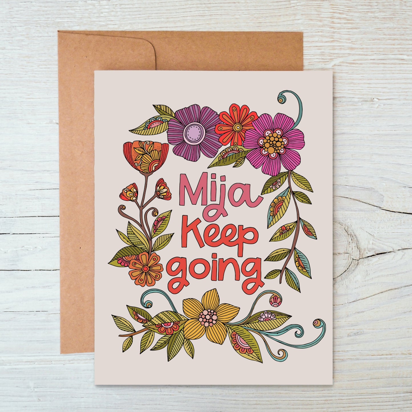 Mija Keep Going - Greeting card