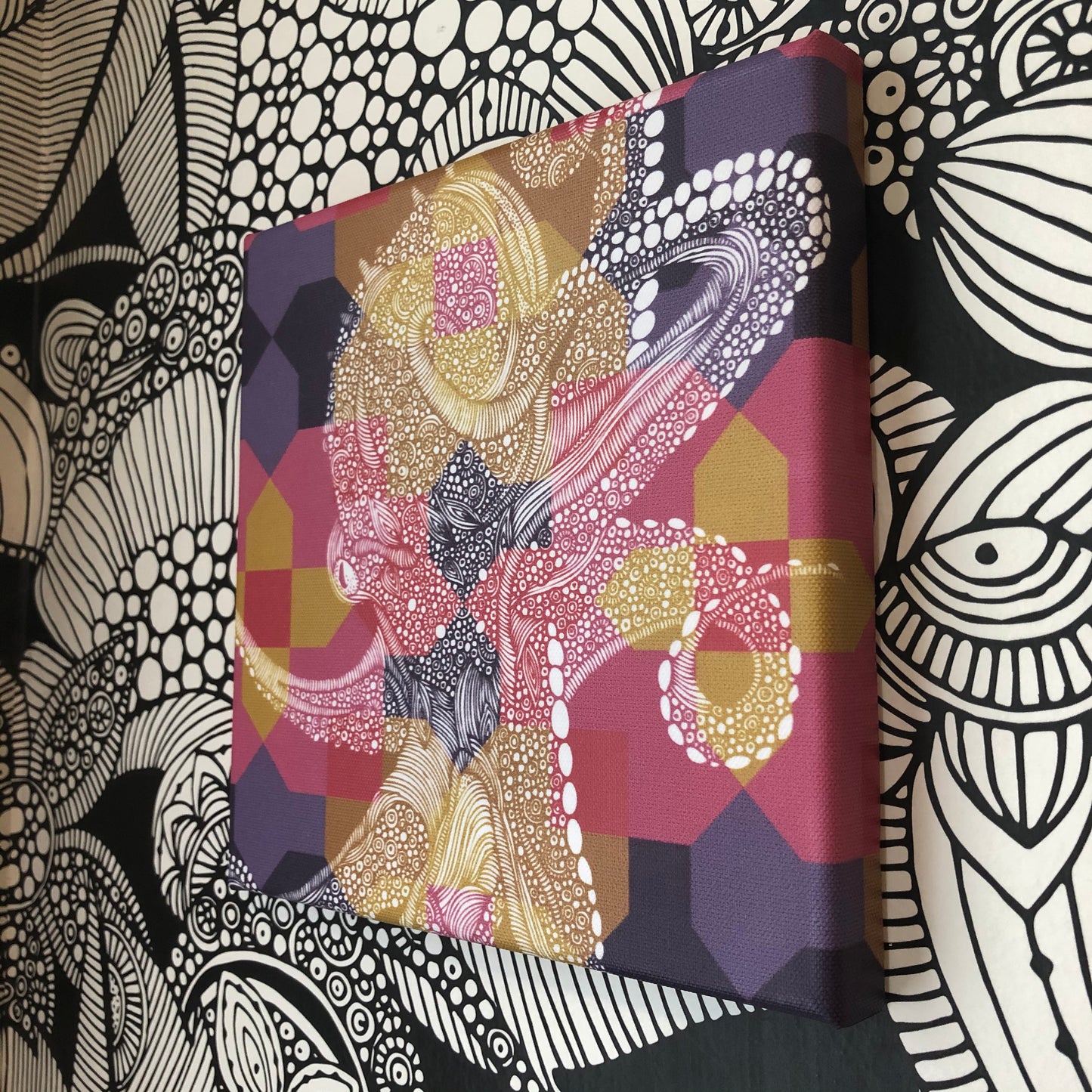 The Octopus, canvas print 8x8