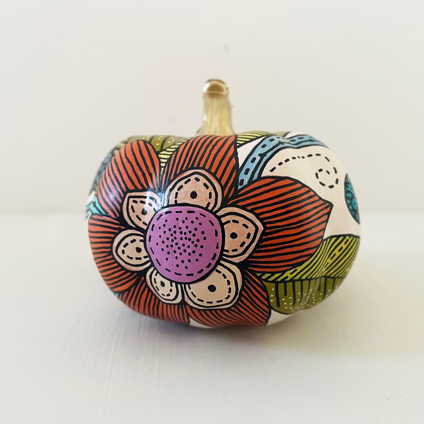 Hand painted Pumpkin - 4 (3 inches)