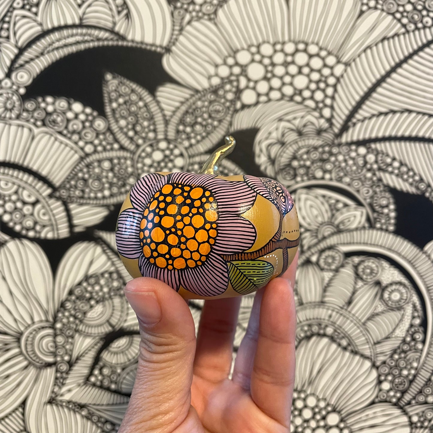 Hand painted Pumpkin - 3 (3 inches)