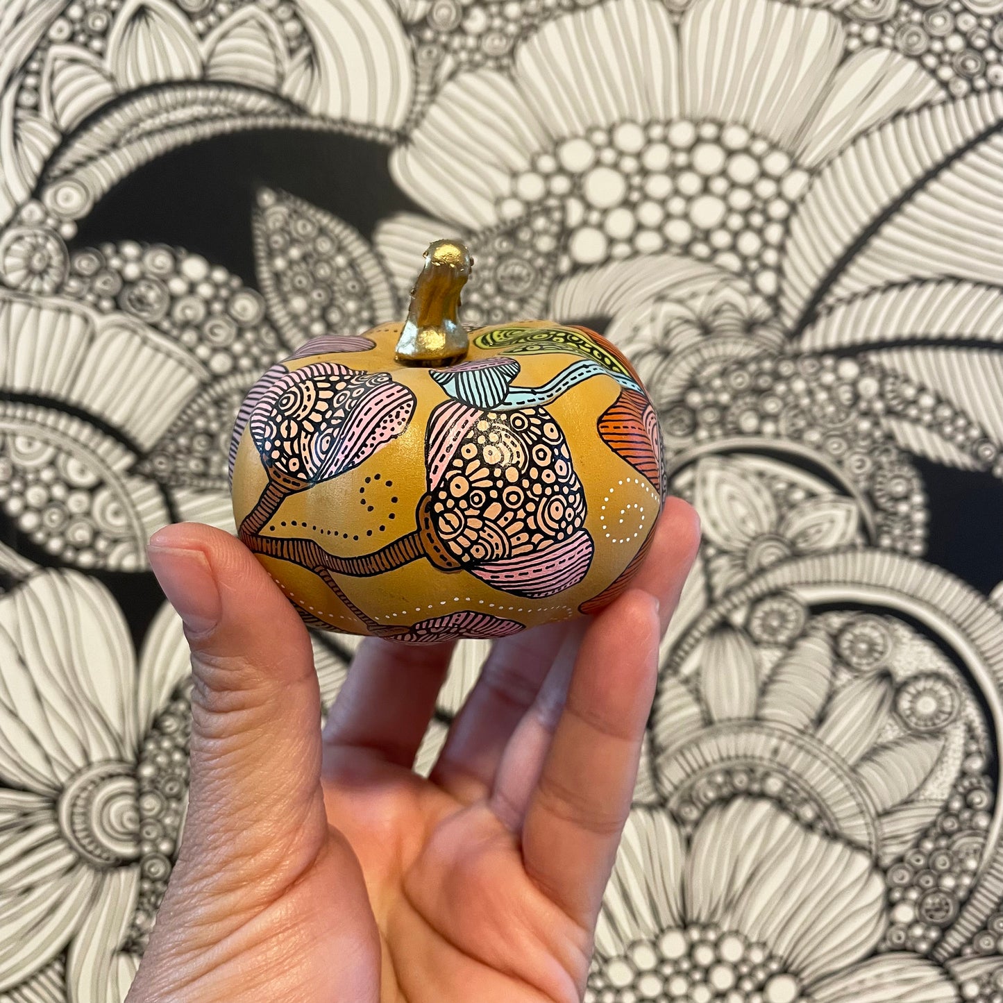 Hand painted Pumpkin - 3 (3 inches)