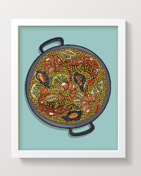 Paella (blue background)