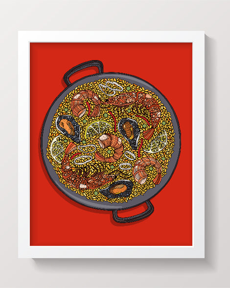 Paella (red background)