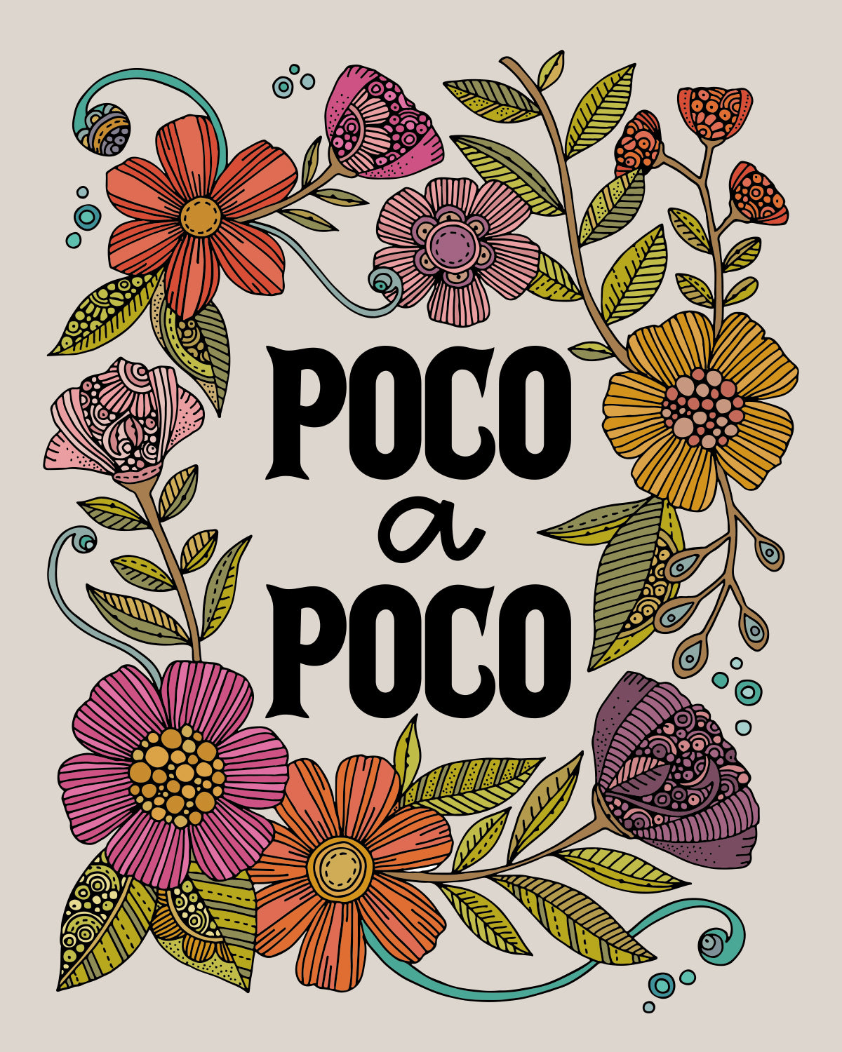 Poco a Poco | Spanish Quote Art Print