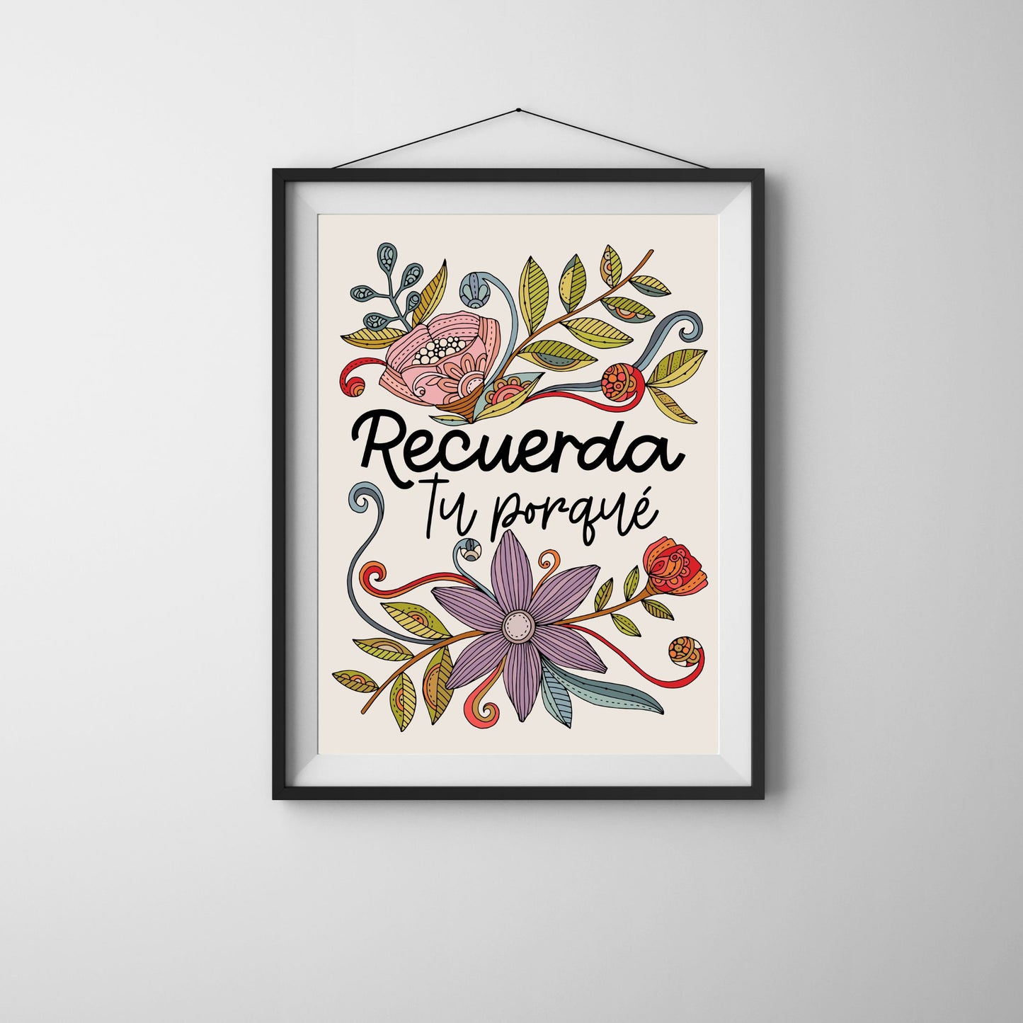 Motivational Art Print Recuerda tu porqué