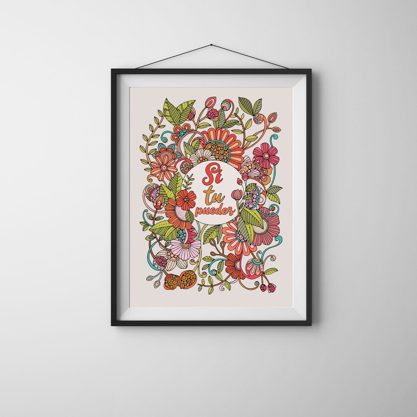 Motivational Art Print Si tu puedes