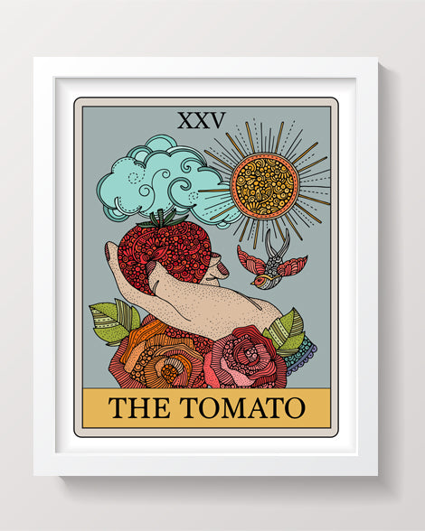 The Tomato - Tarot card style