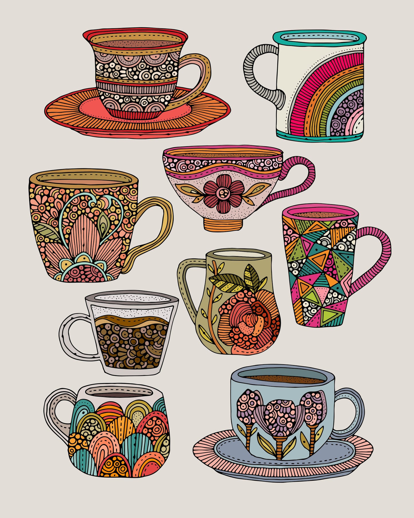 Colorful mugs
