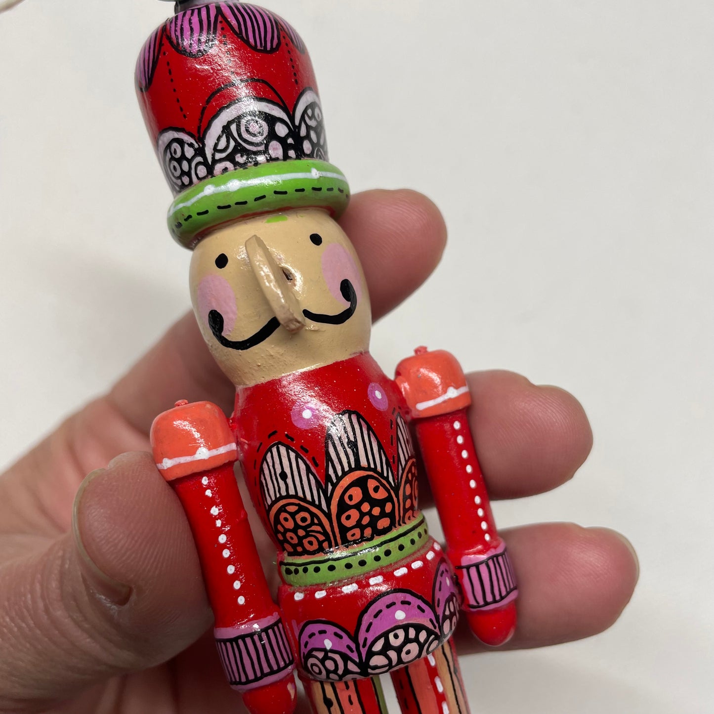 Hand painted Nutcracker Ornament - 3