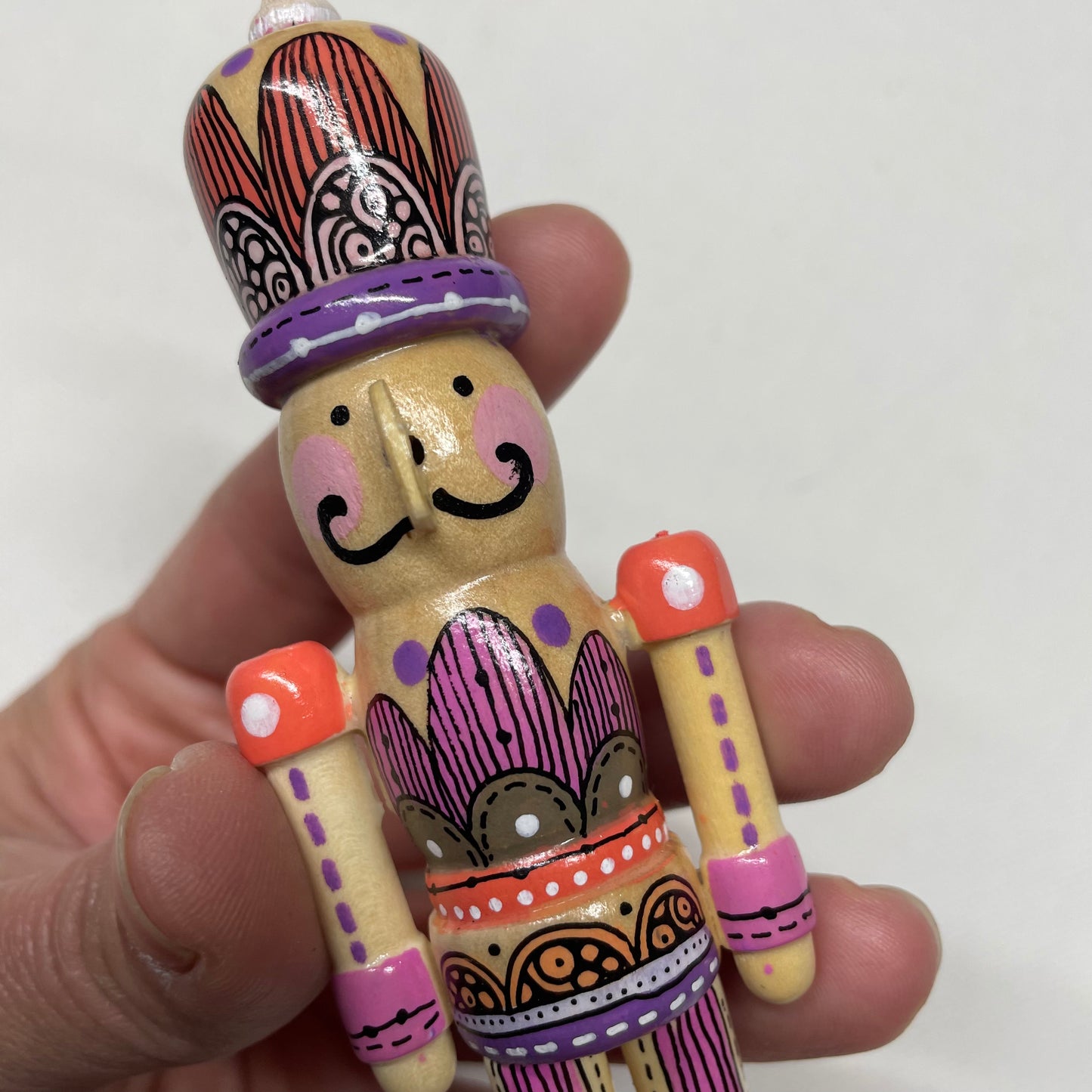 Hand painted Nutcracker Ornament - 4