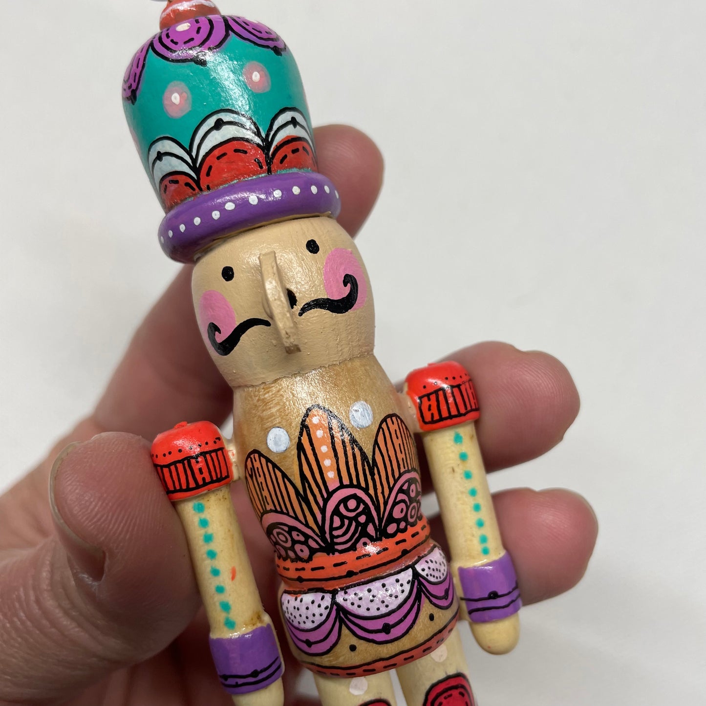 Hand painted Nutcracker Ornament - 5