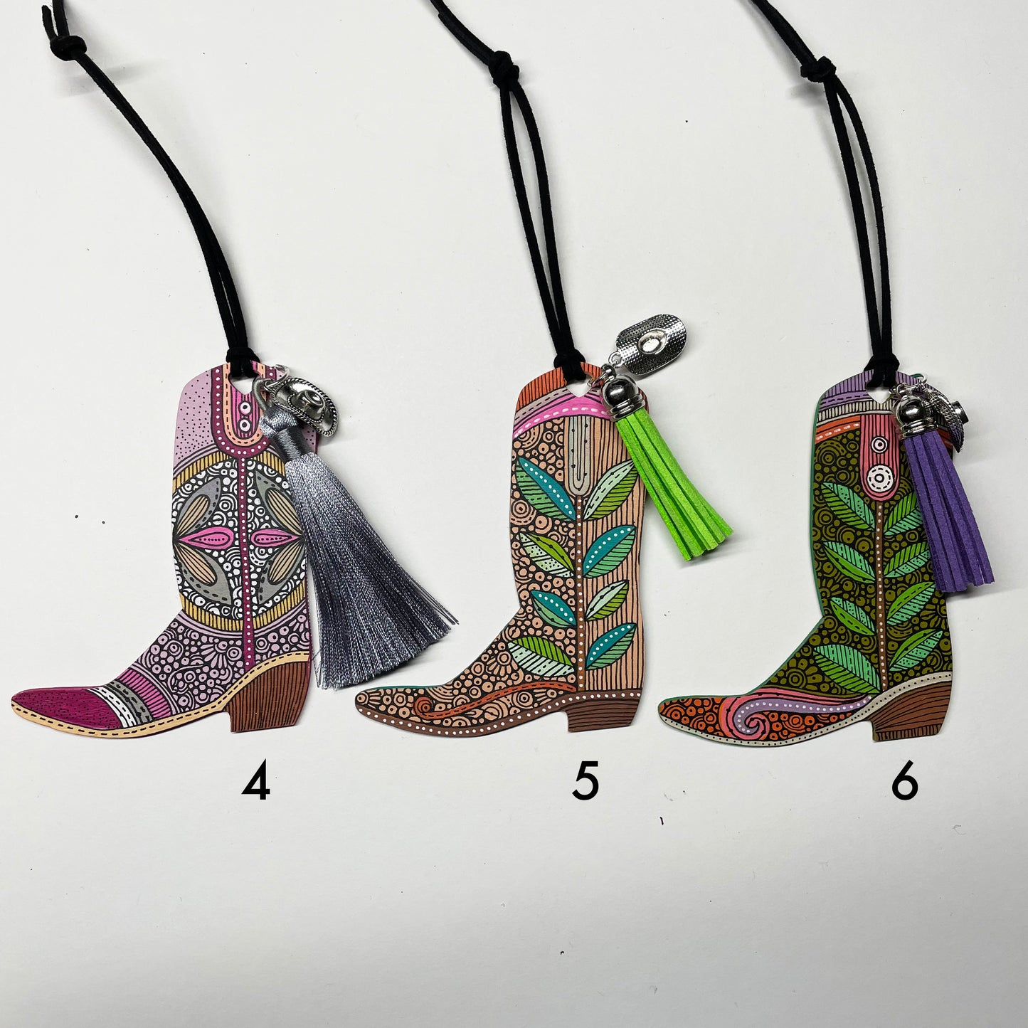 Hand-Painted Christmas Boots Ornament | Unique Decor - ArtisticCharms