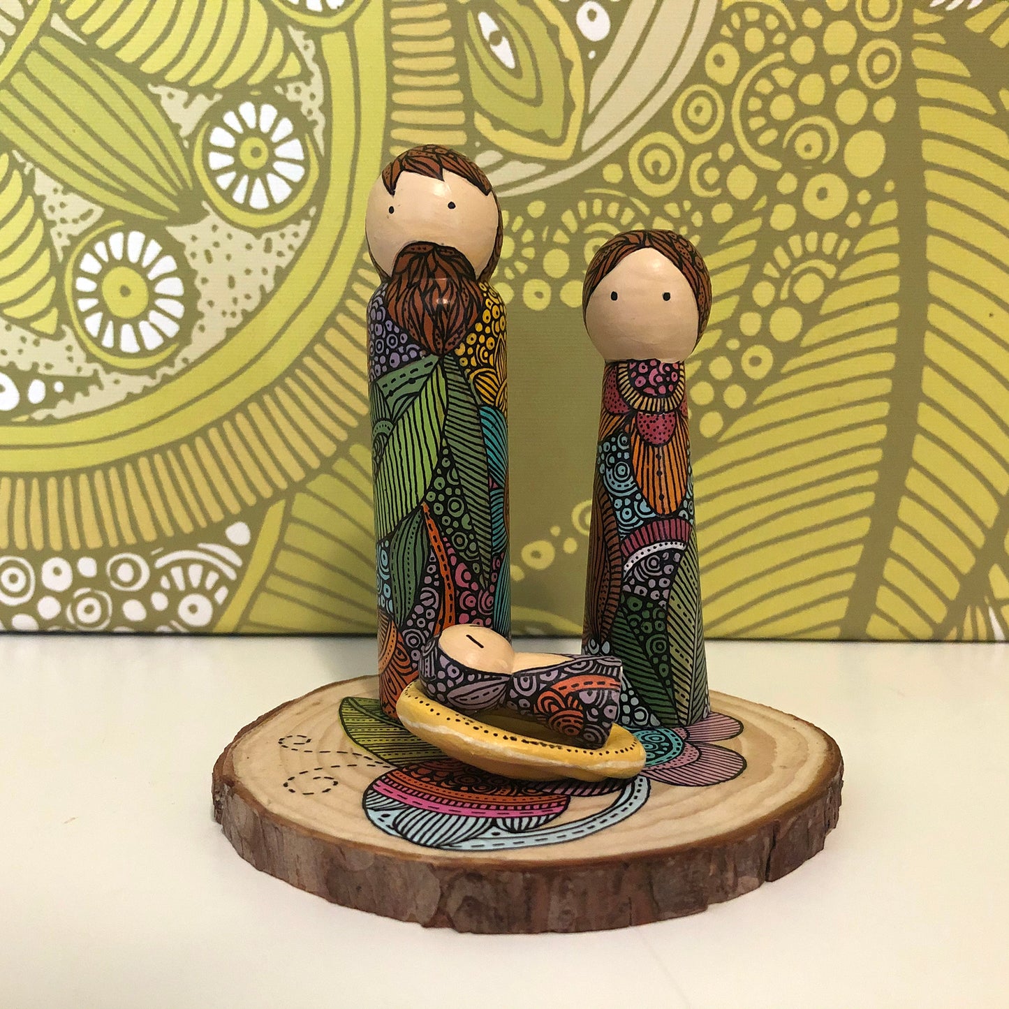 Peg Doll Nativity set - Hand Painted