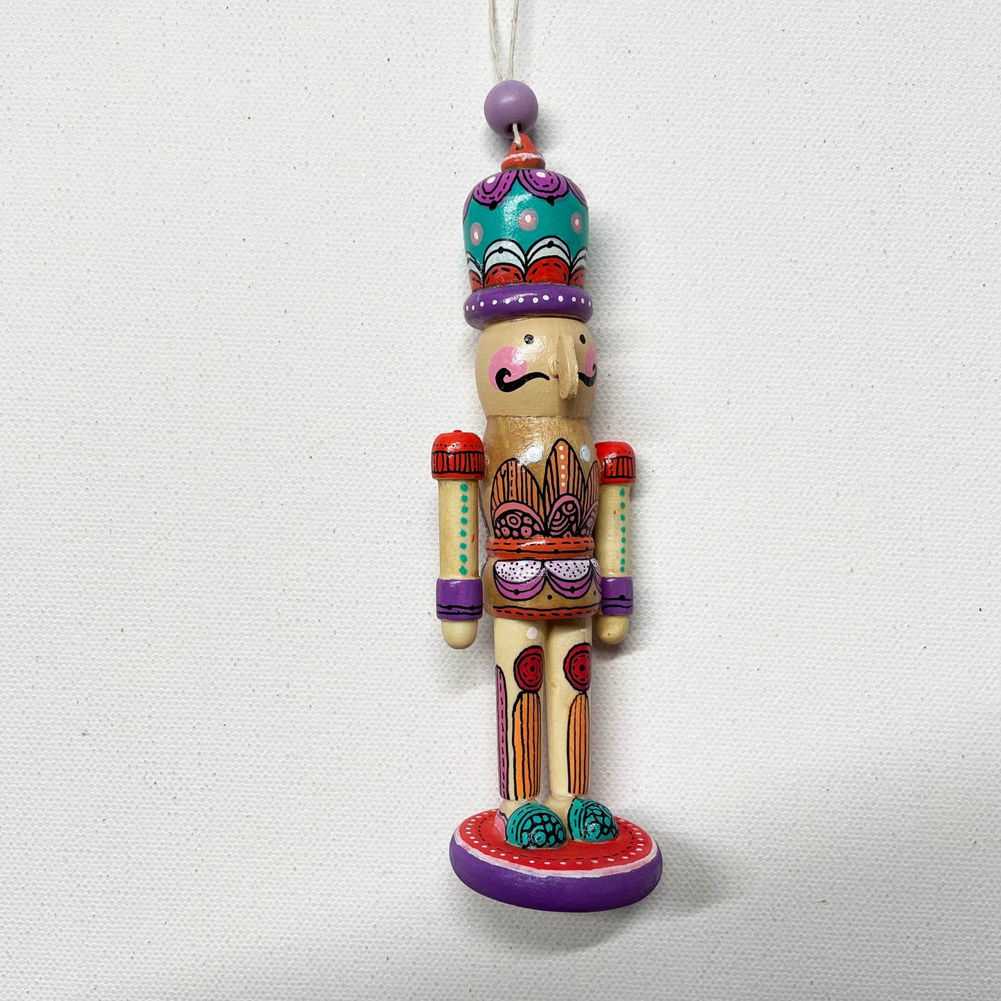 Hand painted Nutcracker Ornament - 5