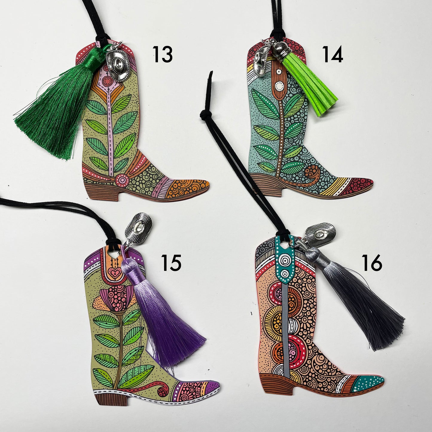 Hand-Painted Christmas Boots Ornament | Unique Decor - ArtisticCharms