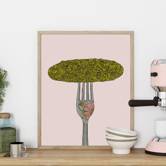Dill with It – Whimsical Pickle Kitchen Art Print