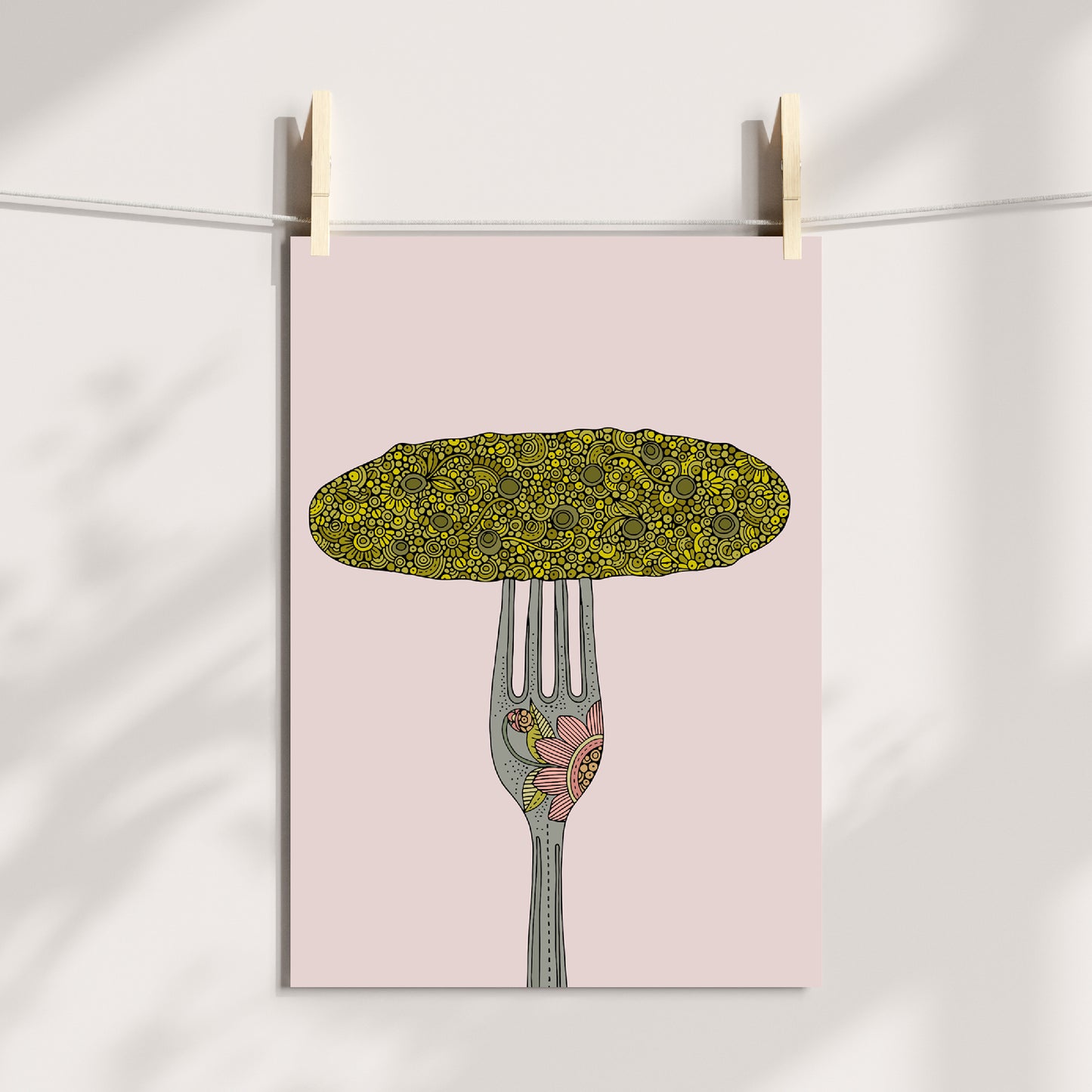Dill with It – Whimsical Pickle Kitchen Art Print