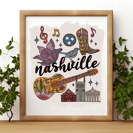 Music City Magic - Nashville Art Print