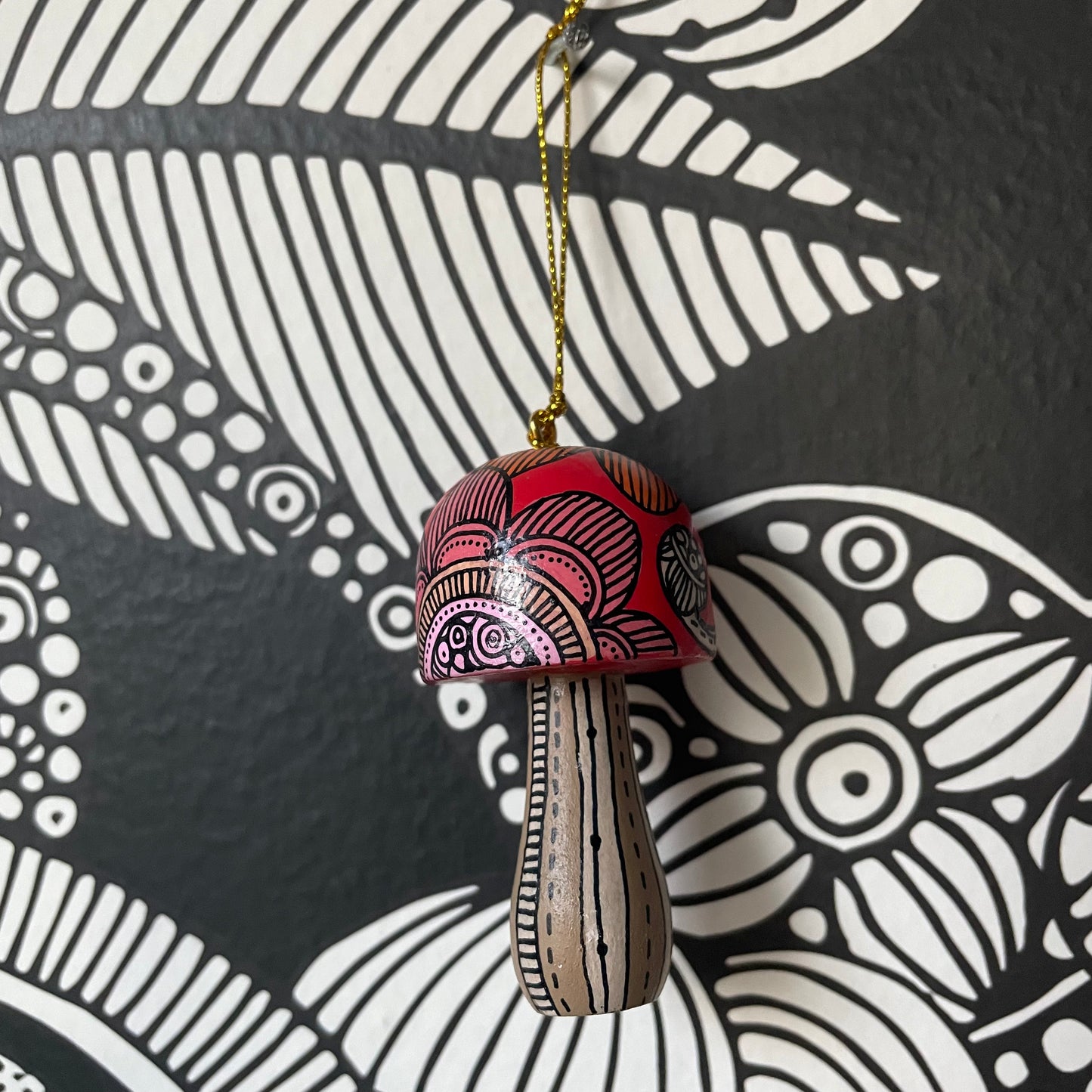 Rosy Bloom- Little mushroom ornament