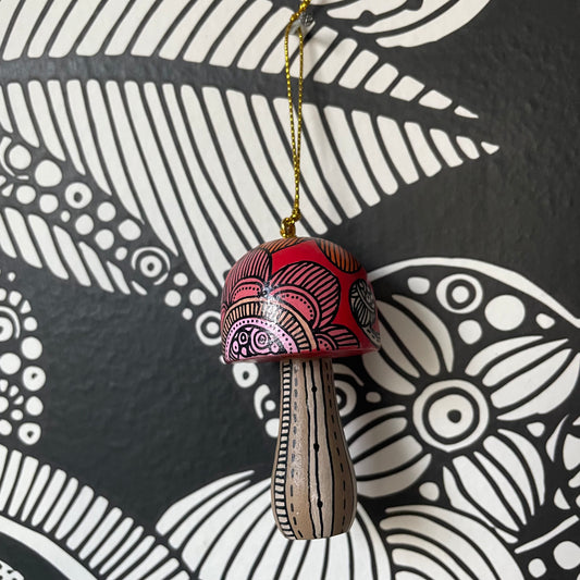 Rosy Bloom- Little mushroom ornament