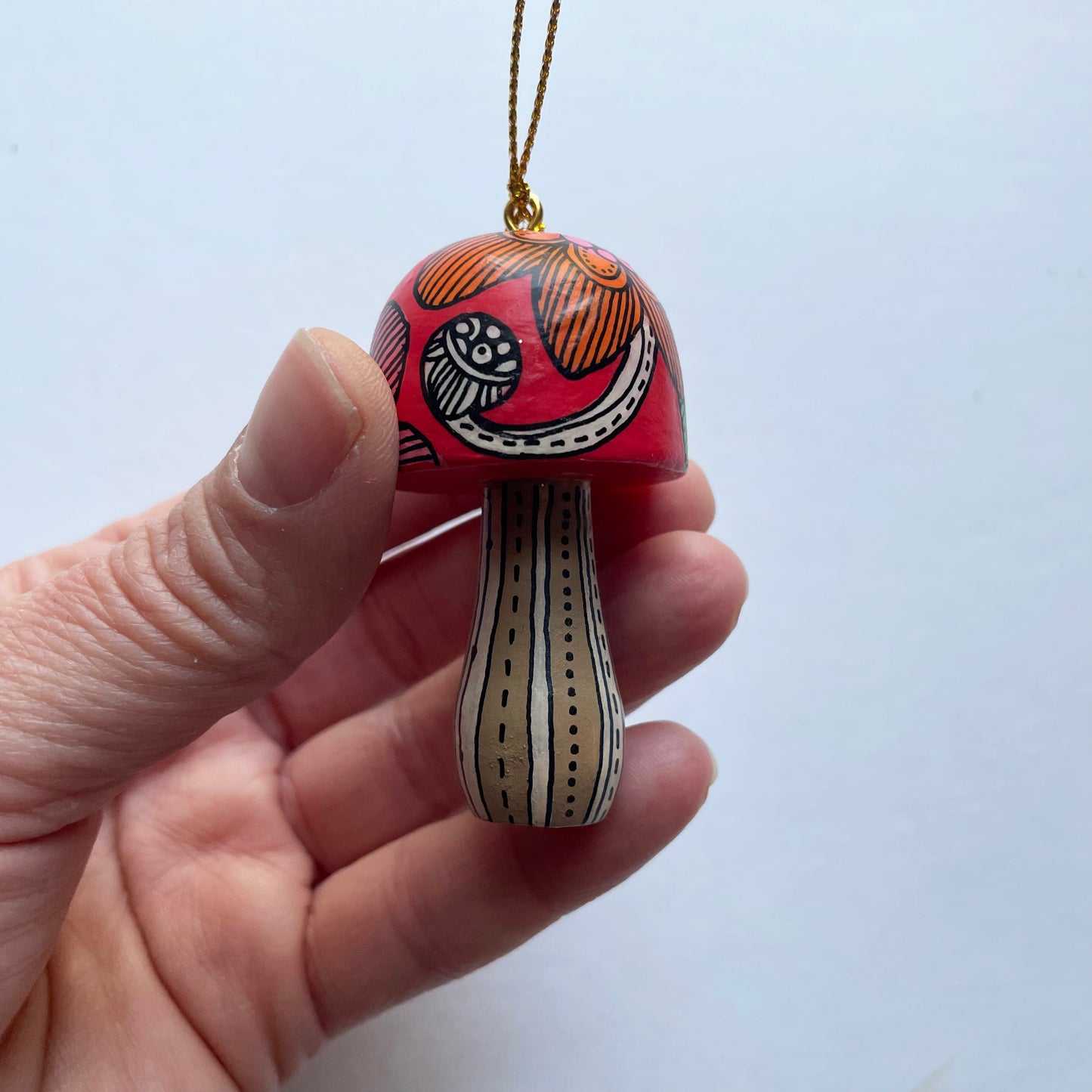 Rosy Bloom- Little mushroom ornament