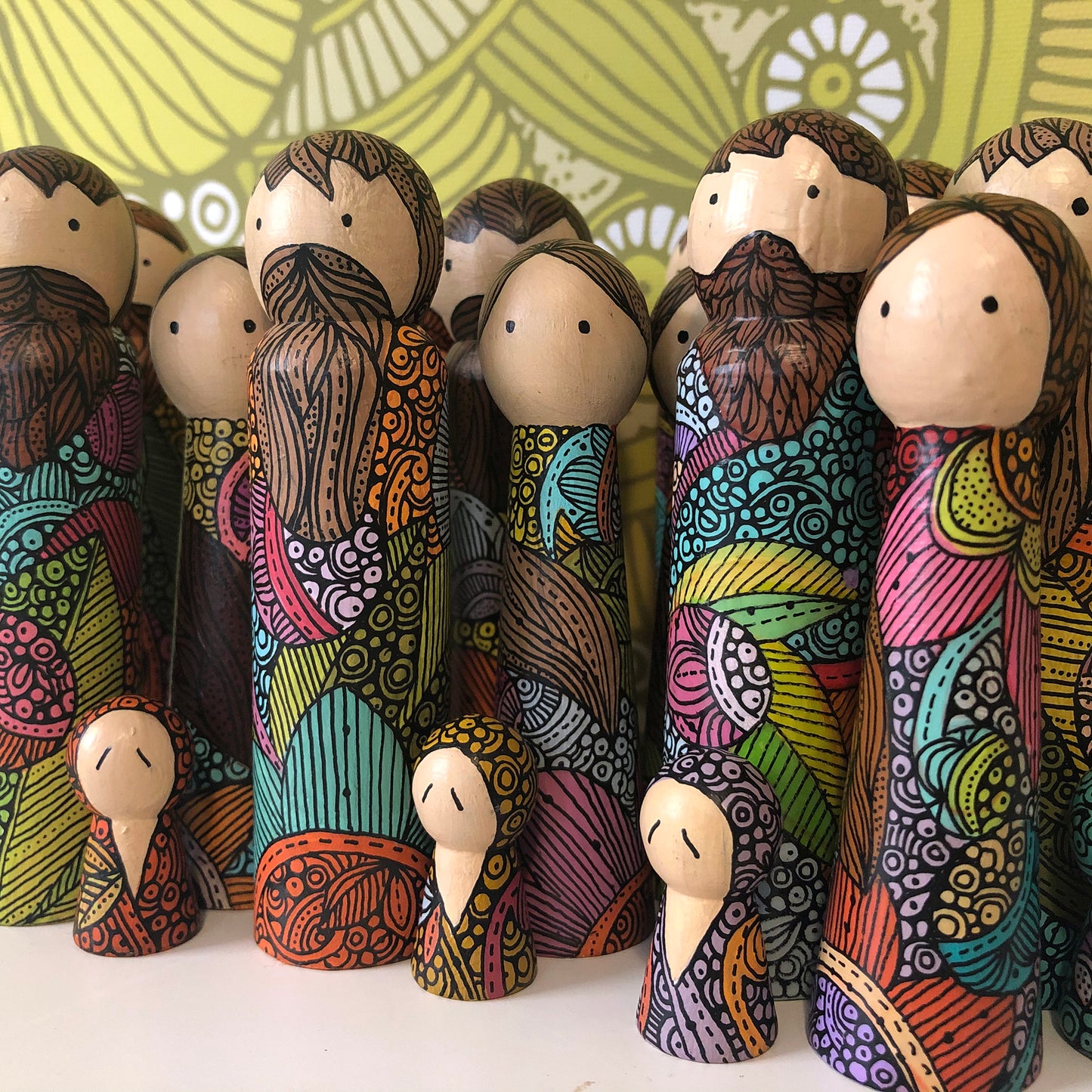 Peg Doll Nativity set - Hand Painted