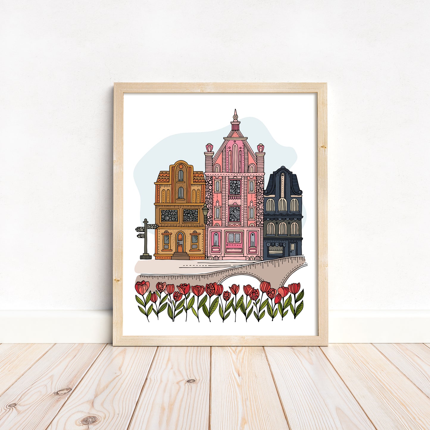Amsterdam Art Print | Dutch Canal Houses Wall Art