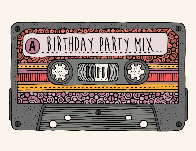 Birthday Party Mix - greeting card
