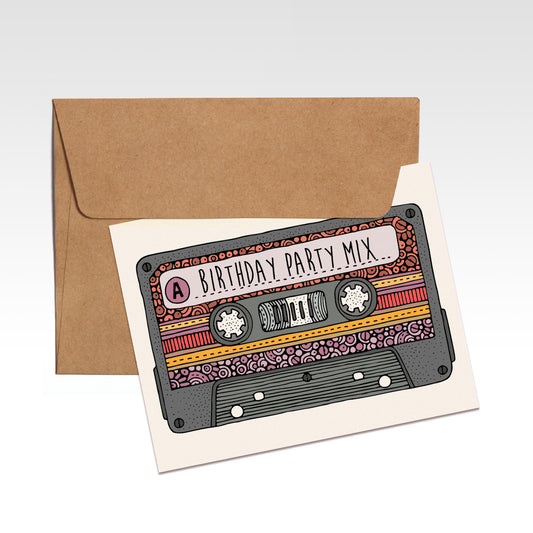 Birthday Party Mix - greeting card