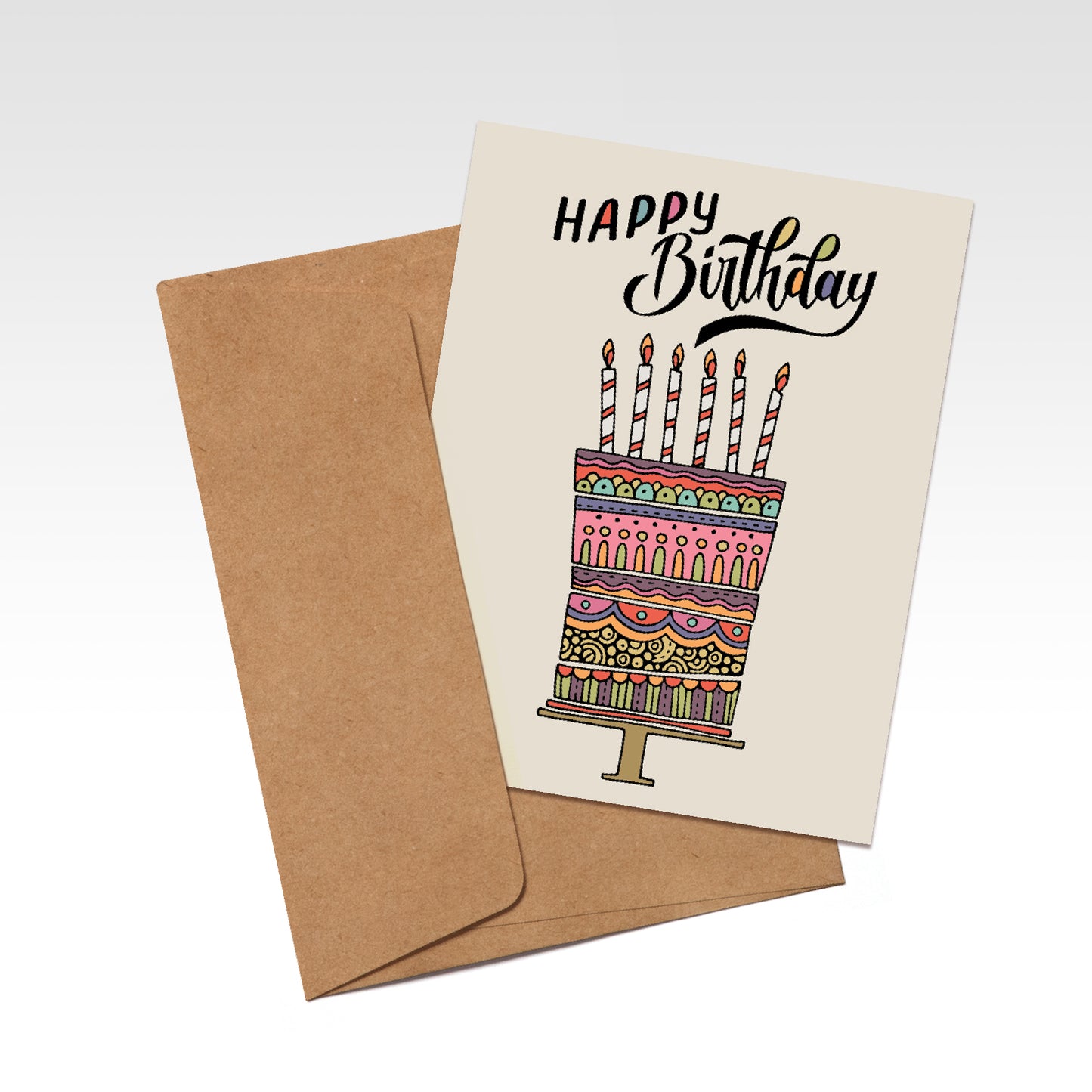 Happy Birthday colorful cake