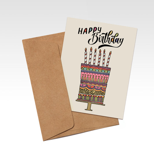 Happy Birthday colorful cake