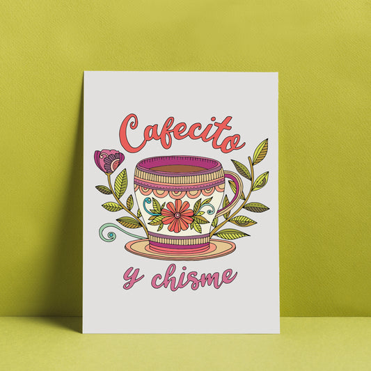 Cafecito y Chisme - Greeting card