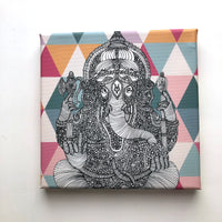 Ganesha, canvas print 8x8