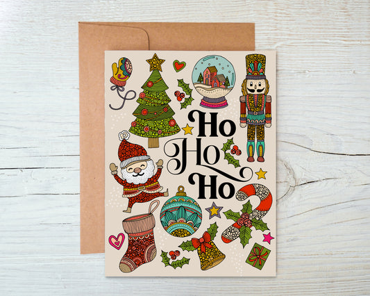 Ho Ho Ho - Holiday Greeting Card