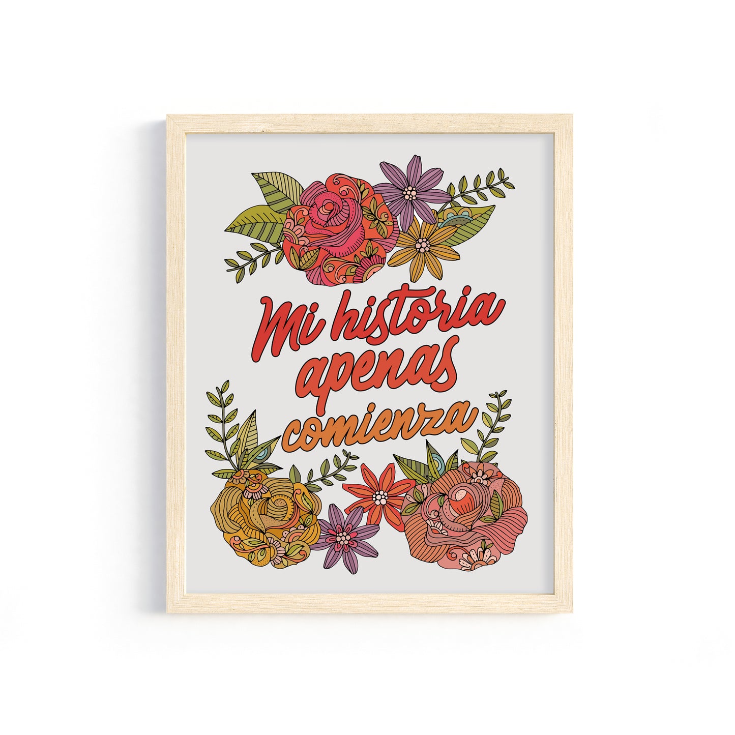 Mi historia apenas comienza | Spanish Quote Art Print