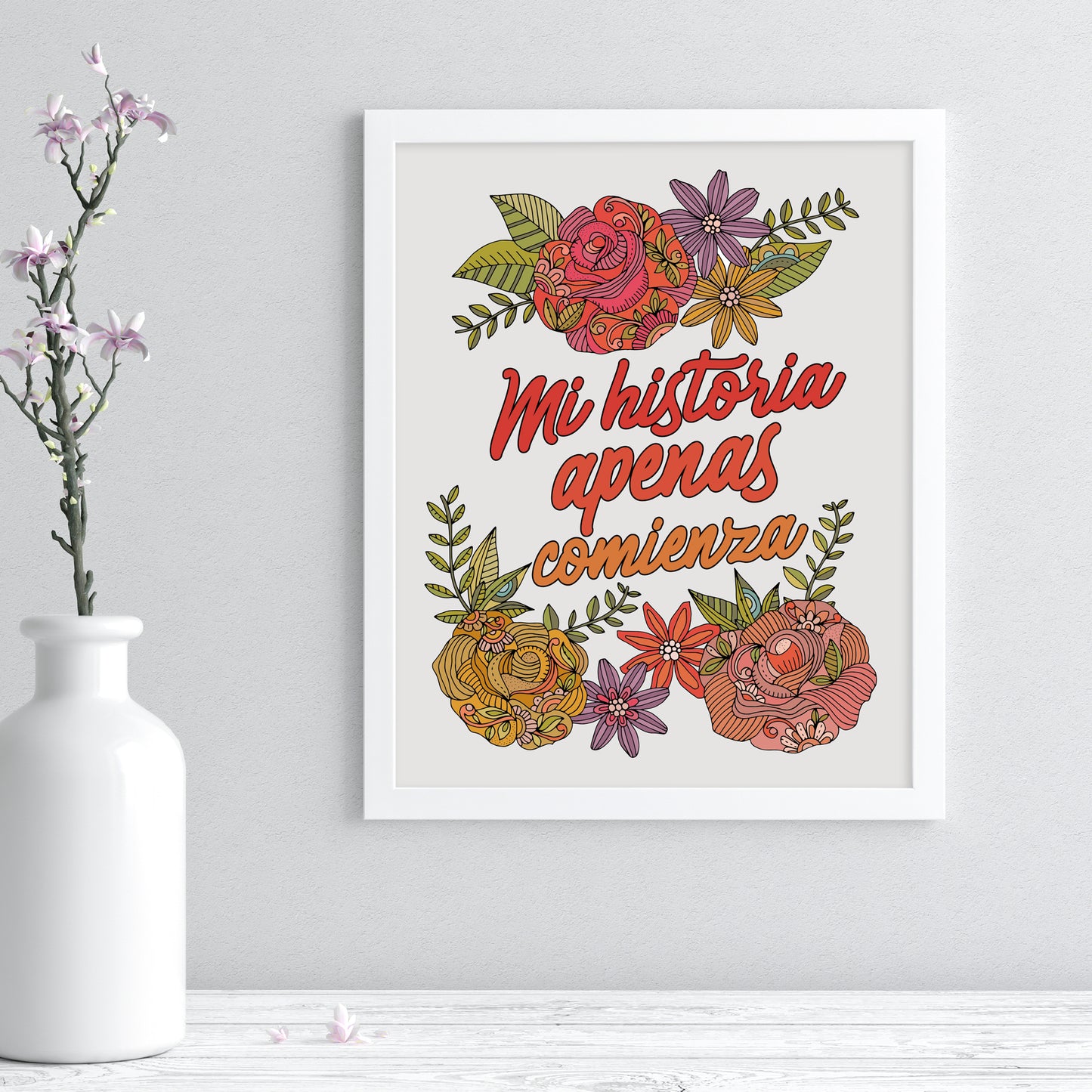 Mi historia apenas comienza | Spanish Quote Art Print