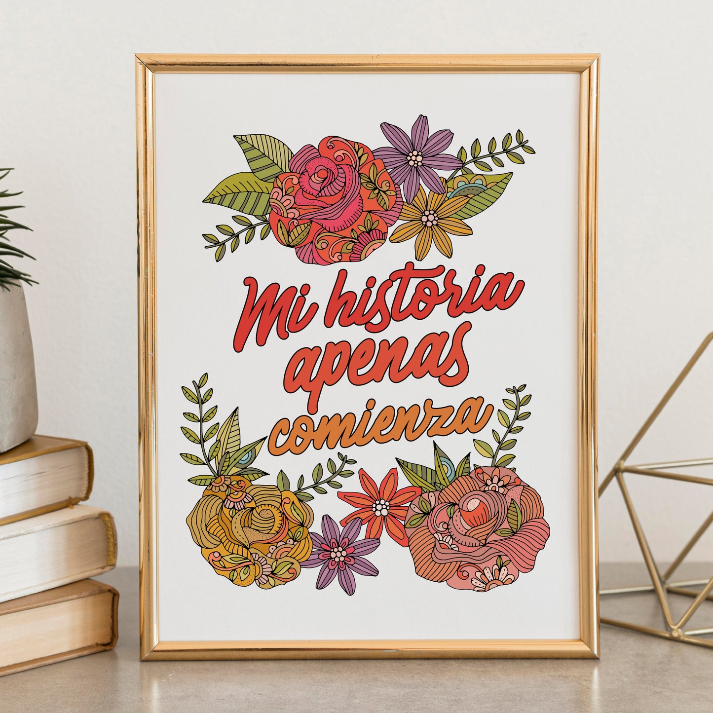Mi historia apenas comienza | Spanish Quote Art Print