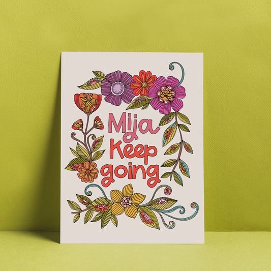Mija Keep Going - Greeting card