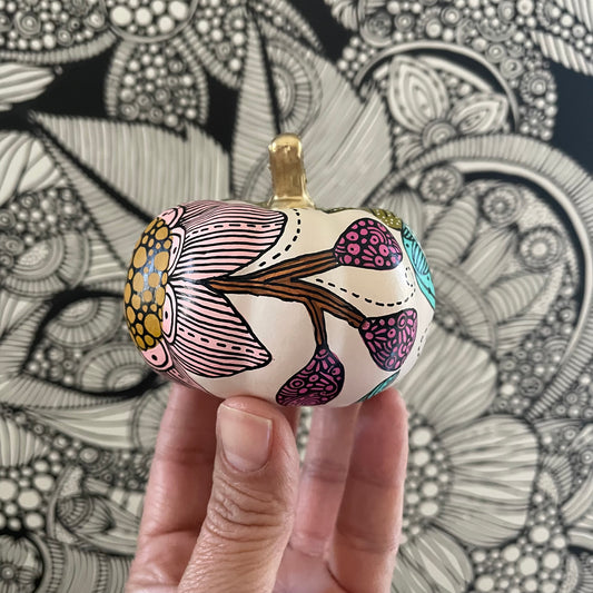 Hand painted Pumpkin - 4 (3 inches)