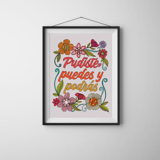 Motivational Art Print Pudiste Puedes Y Podrás