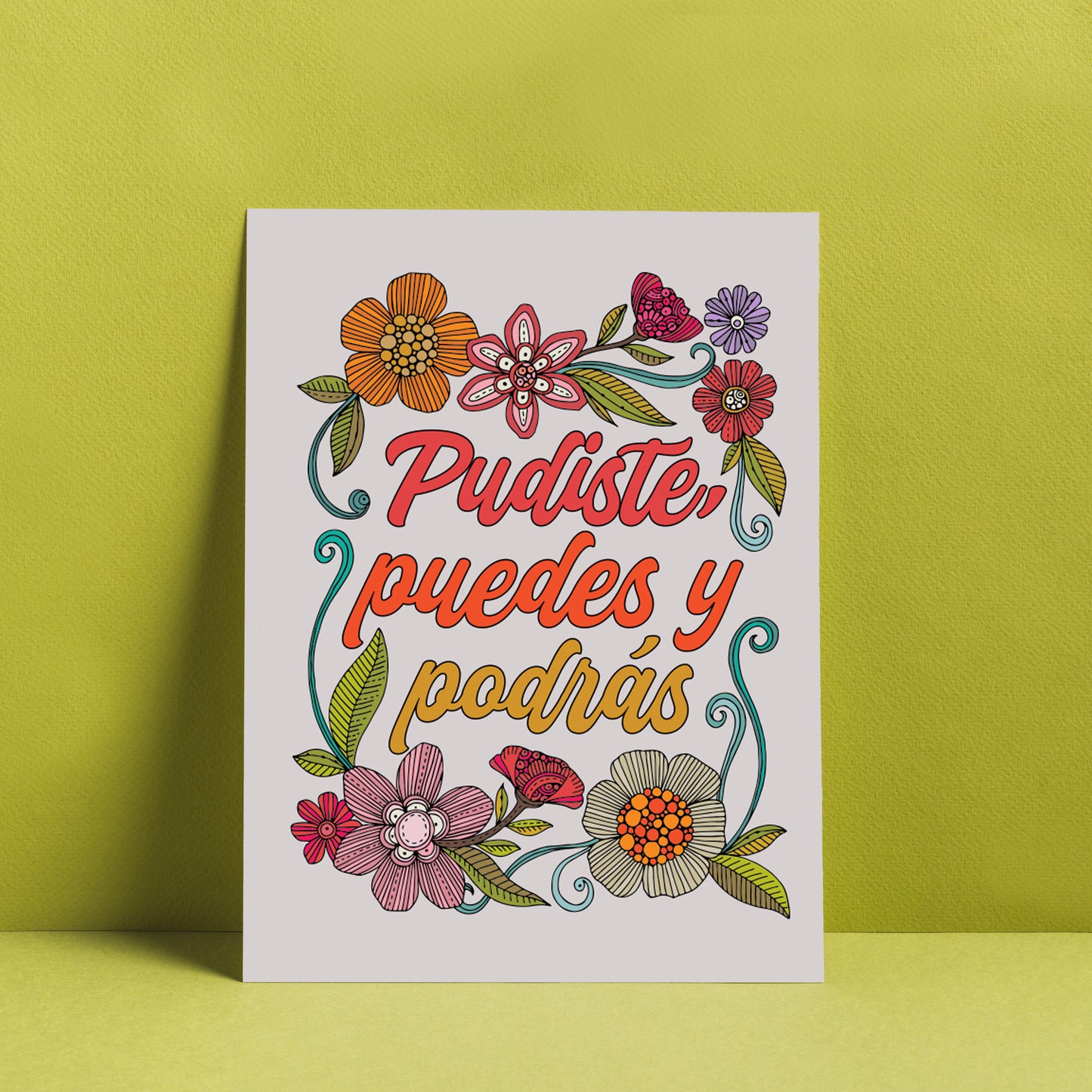 Pudiste, puedes y podras - Greeting card