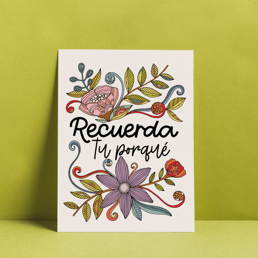 Recuerda tu porque - Greeting card