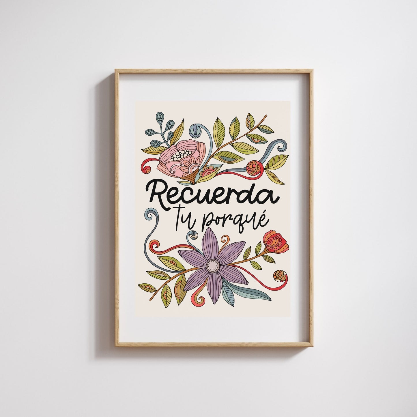Motivational Art Print Recuerda tu porqué
