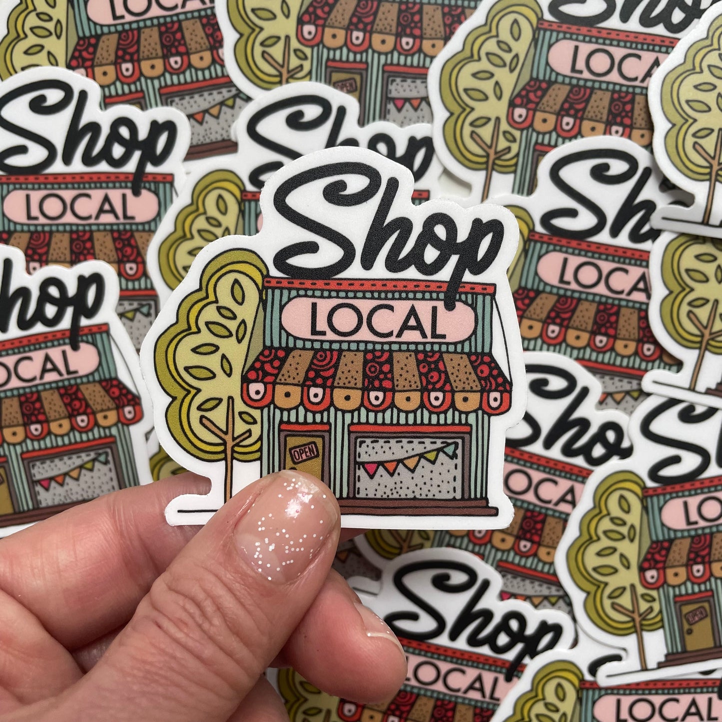 Shop Local, Vinyl Sticker