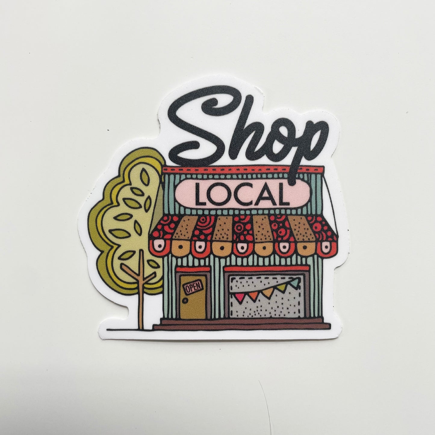 Shop Local, Vinyl Sticker